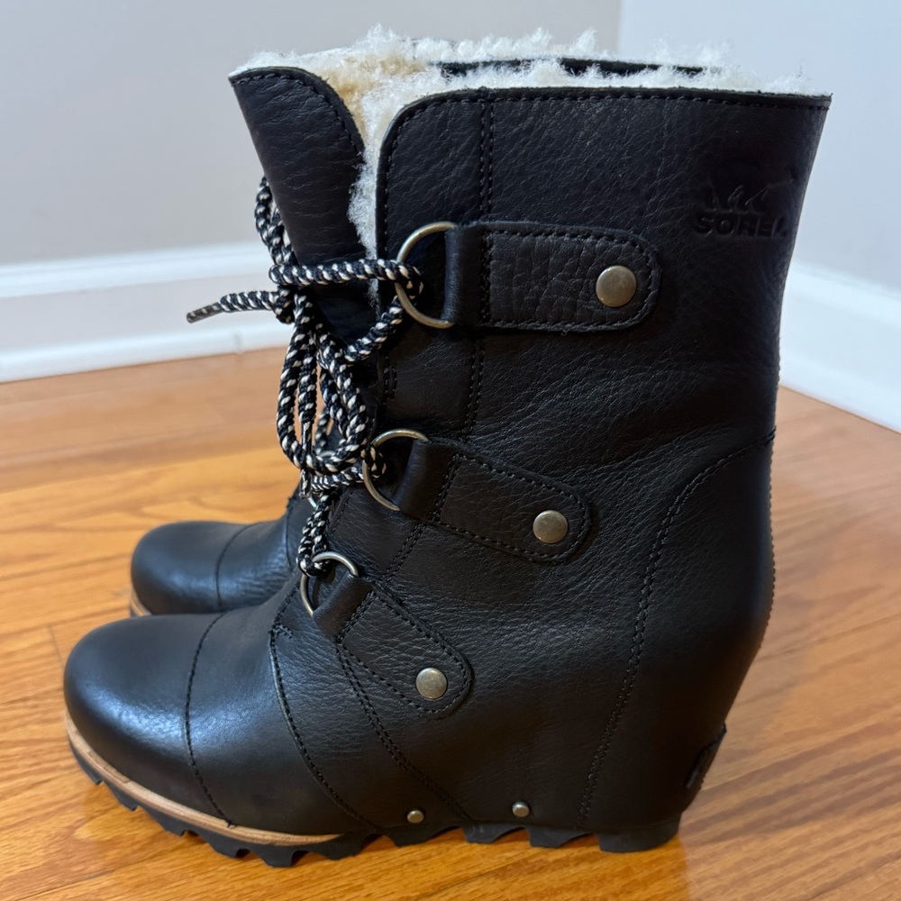 Sorel Lexie Wedge Tie Up Ankle Boots 7 - Picture 7 of 13